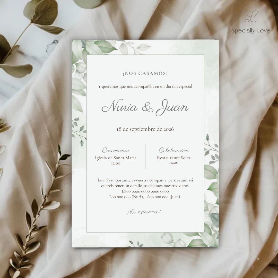 Save the Date digital classic garden